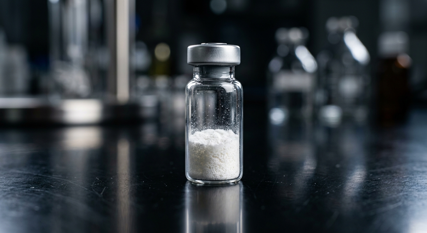 Reference-grade lyophilized peptide vial